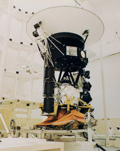 Voyager spacecraft inside a building